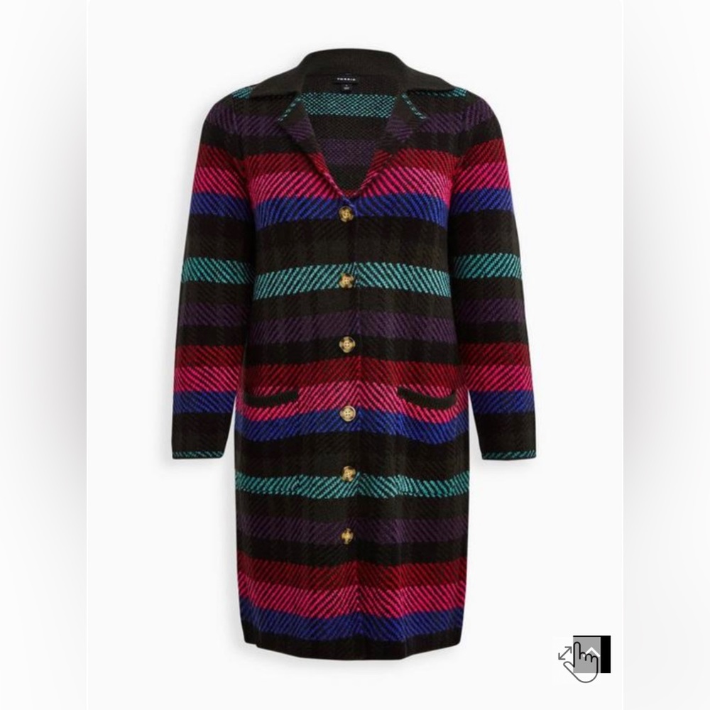 NEW Torrid Colorful stripe cardigan, 5X